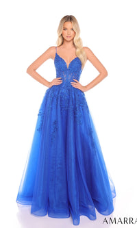 Royal Blue Amarra Long Formal Dress 88274