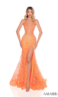 Orange Amarra Long Formal Dress 88275