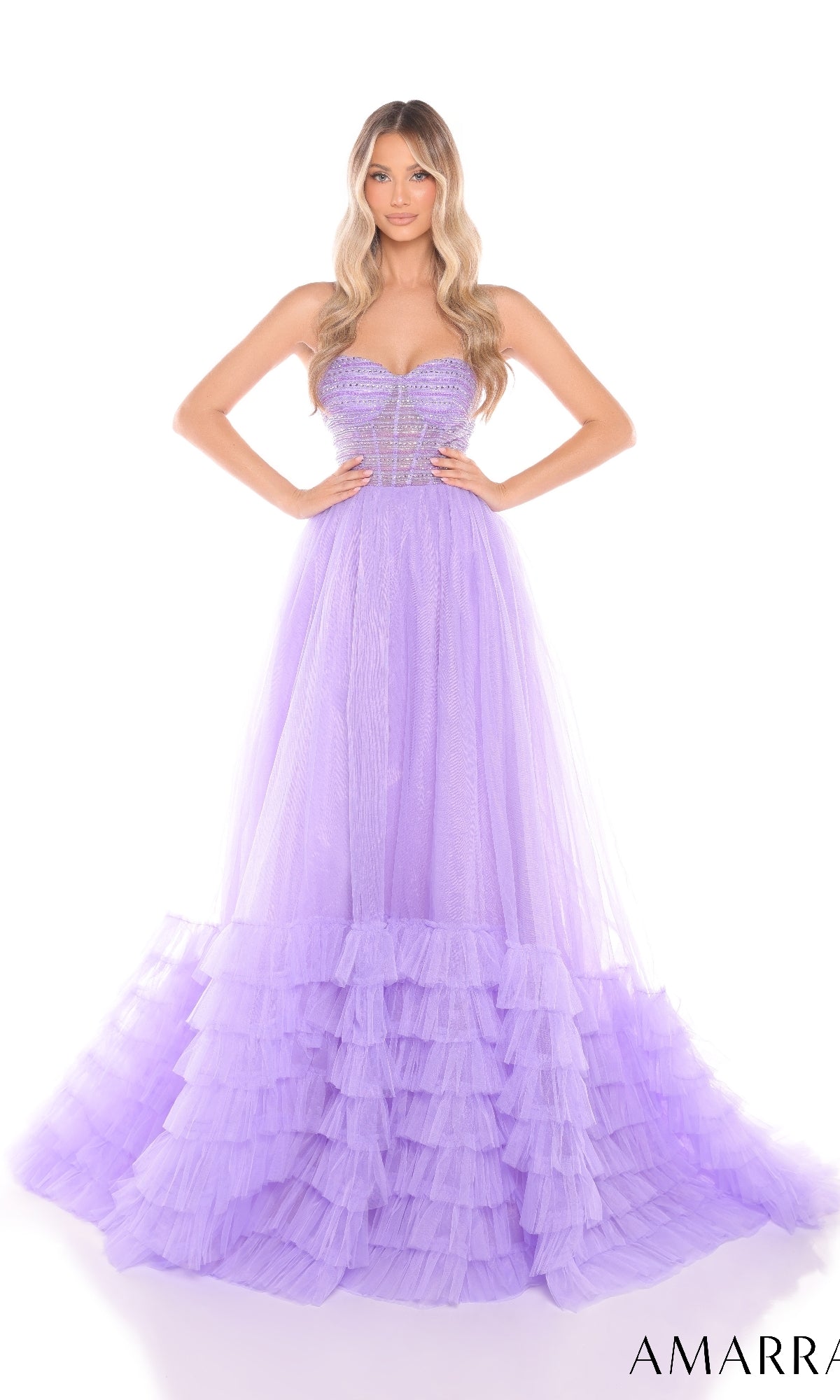 Lilac Amarra Long Formal Dress 88277