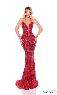 Red Amarra Long Formal Dress 88288