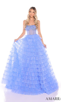 Periwinkle Amarra Long Formal Dress 88297