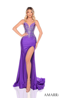 Purple Amarra Long Formal Dress 88312