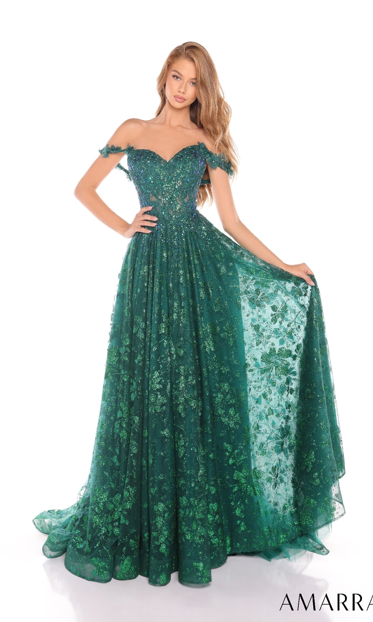 Emerald Amarra Long Formal Dress 88321