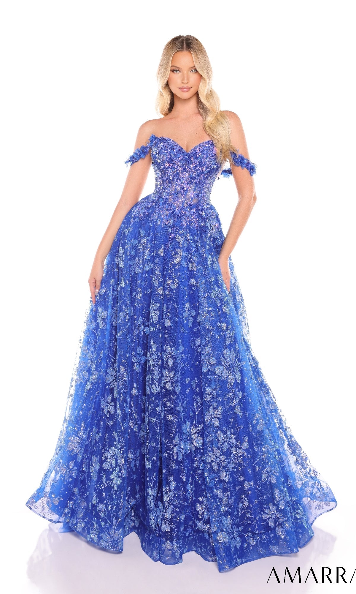 Royal Blue Amarra Long Formal Dress 88321