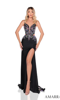 Black Amarra Long Formal Dress 88332