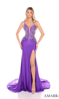 Purple Amarra Long Formal Dress 88332