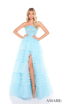 Light Blue Amarra Long Formal Dress 88349
