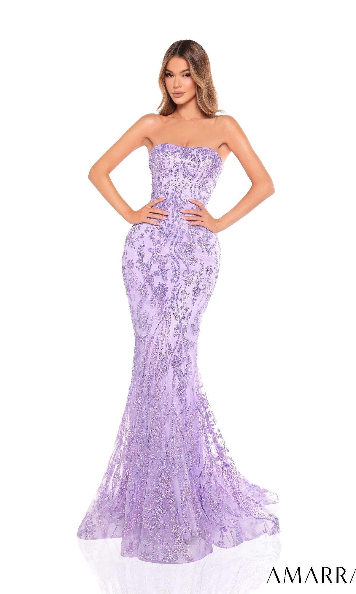 Lilac Amarra Long Formal Dress 88363