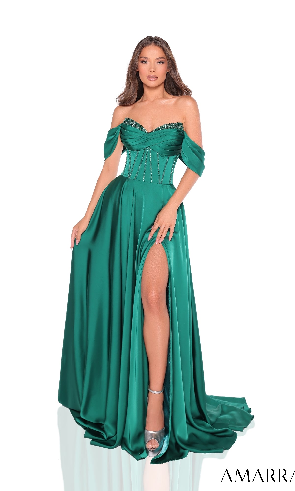 Emerald Amarra Long Formal Dress 88367