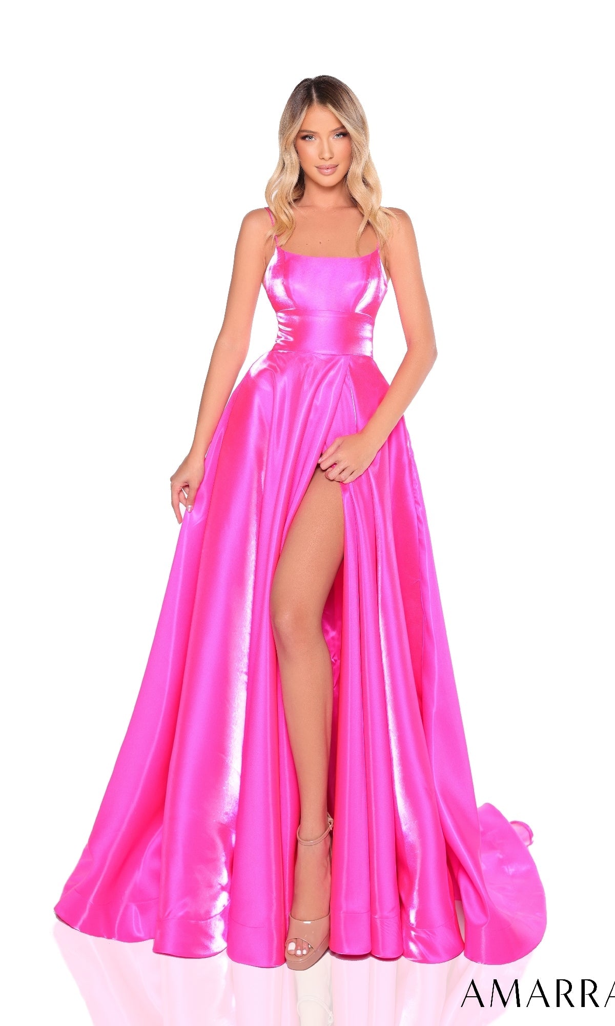 Fuchsia Amarra Long Formal Dress 88382