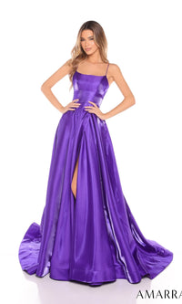 Purple Amarra Long Formal Dress 88382