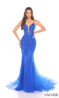 Royal Blue Amarra Long Formal Dress 88391
