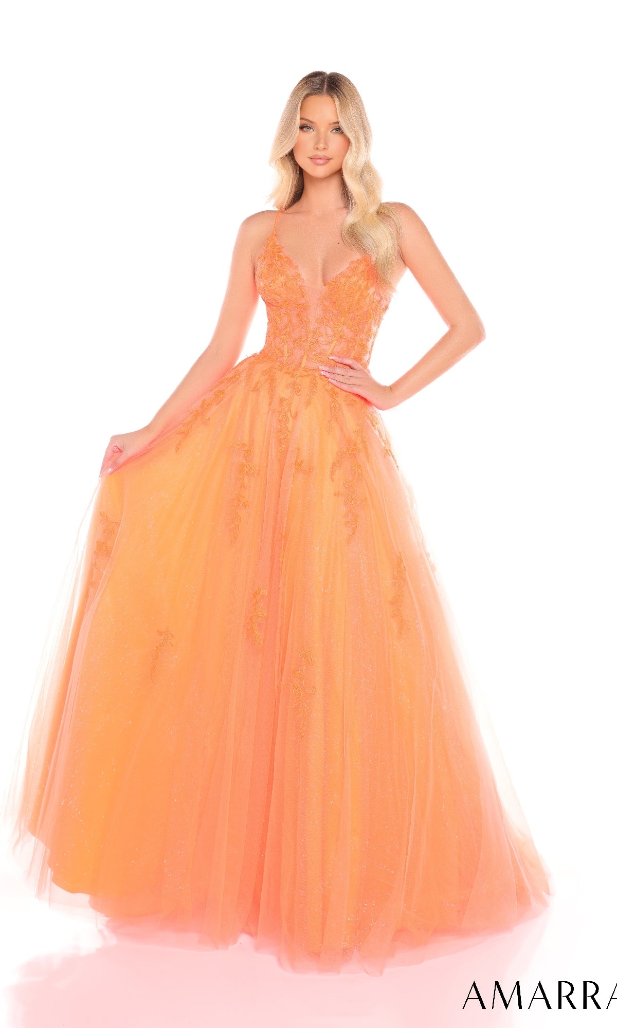 Orange Amarra Long Formal Dress 88410