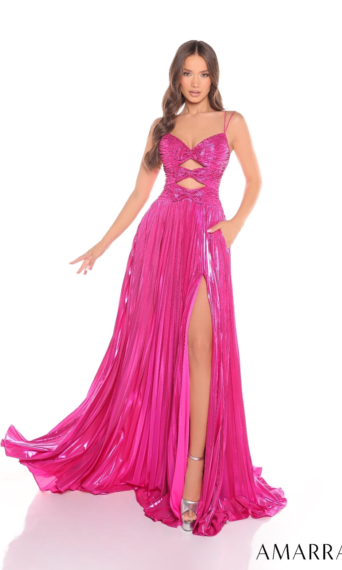 Fuchsia Amarra Long Formal Dress 88435