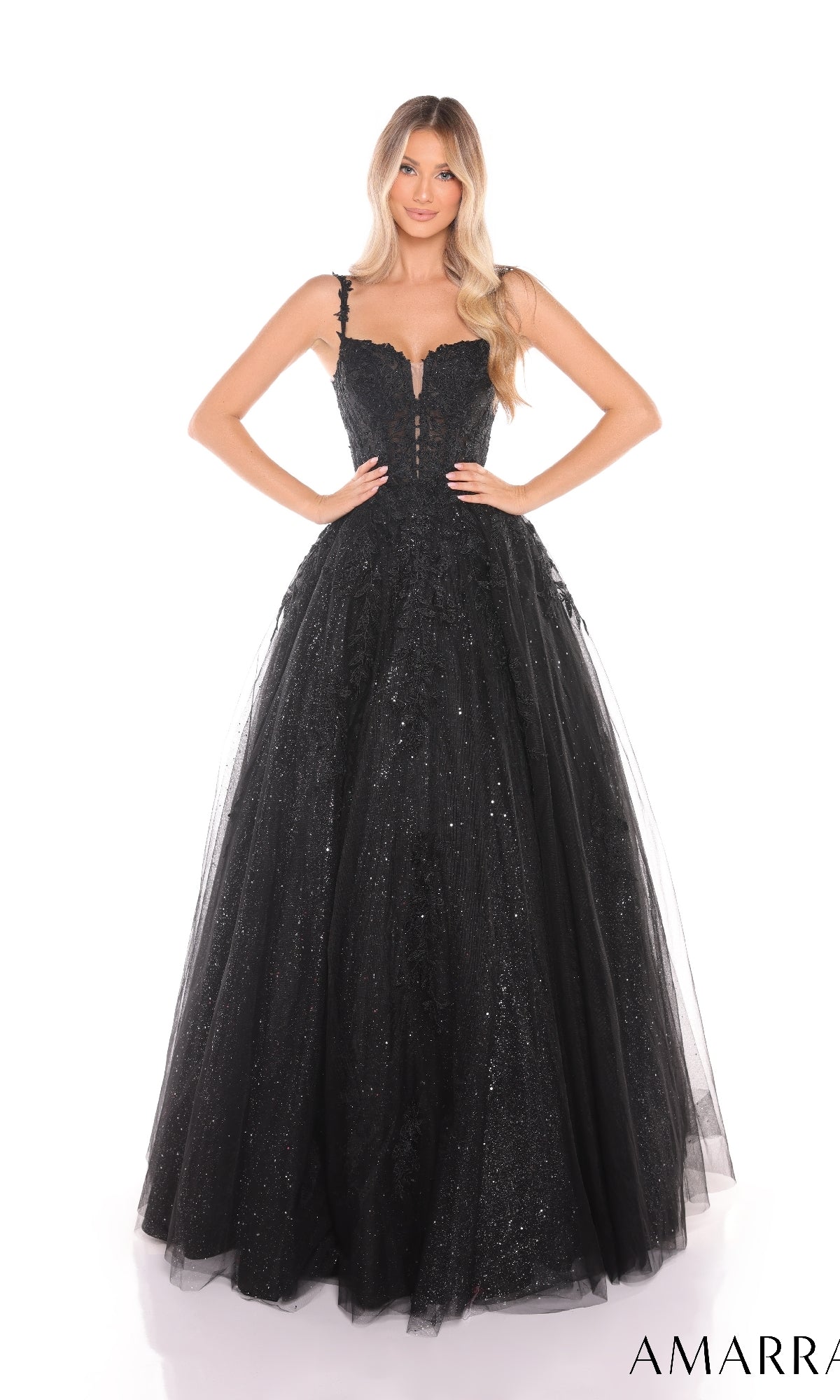 Black Amarra Long Formal Dress 88590