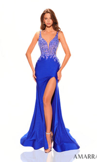Royal Blue Amarra Long Formal Dress 88808