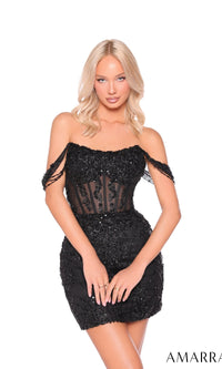Black Amarra Short Party Dress 88900