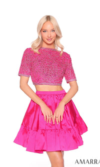 Fuchsia Amarra Short Party Dress 88902