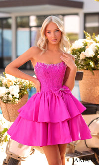 Fuchsia Amarra Short Party Dress 88912