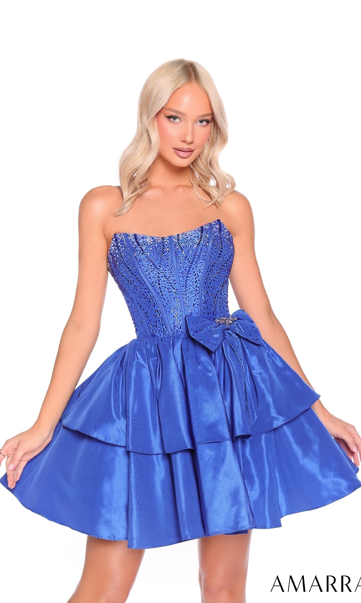 Royal Blue Amarra Short Party Dress 88912