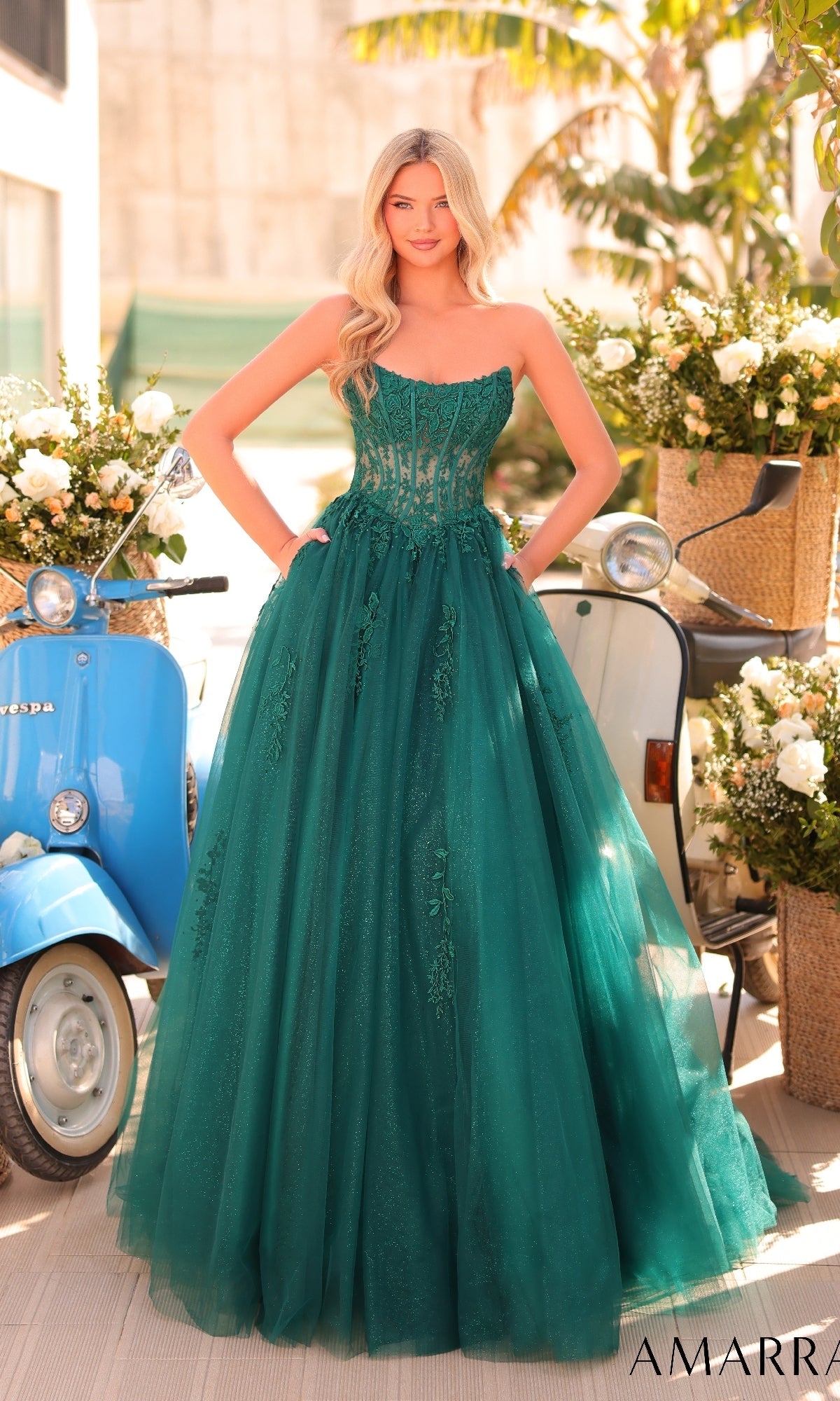 Emerald Amarra Long Formal Dress 88913