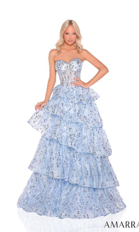 Light Blue Amarra Long Formal Dress 88934