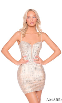 Nude Amarra Short Party Dress 88949