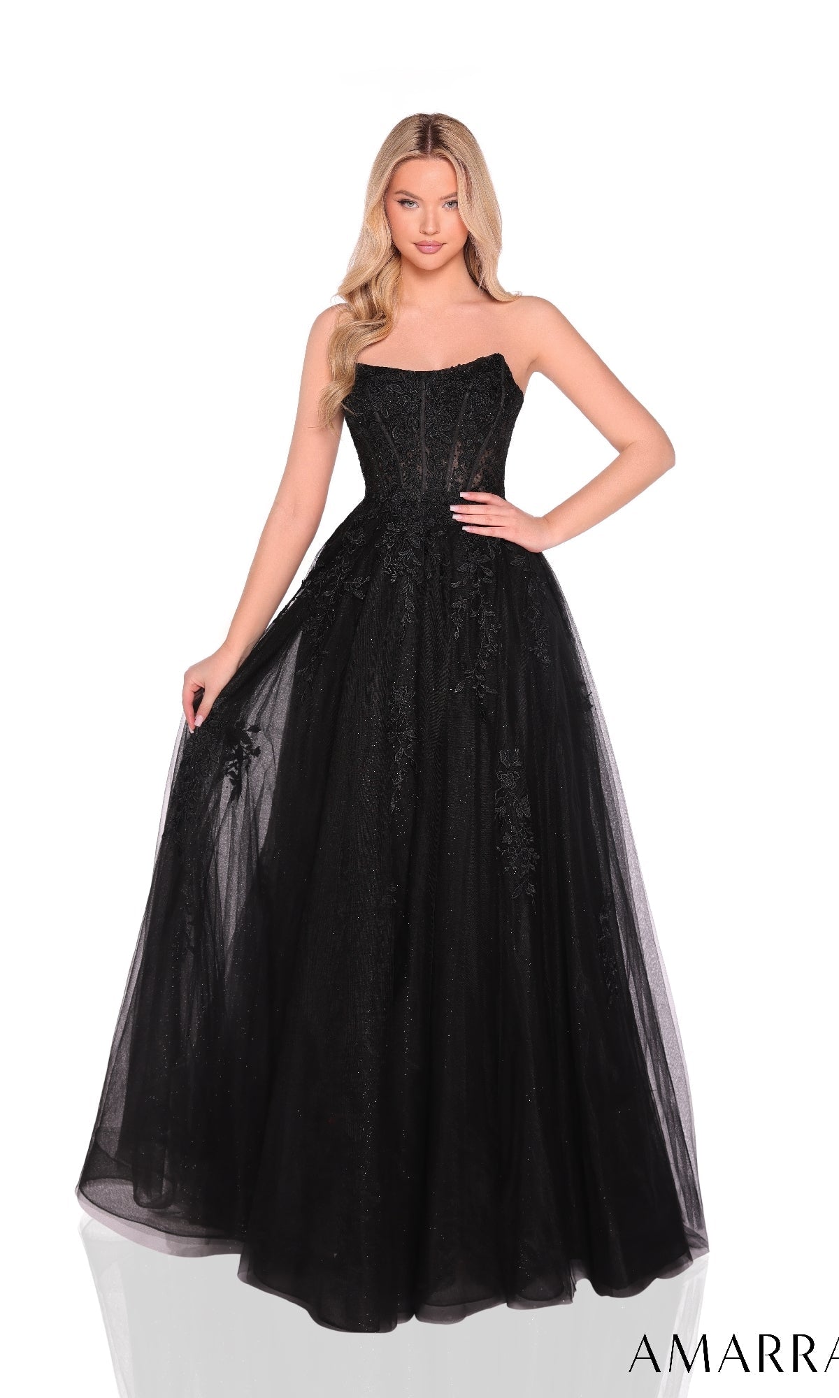 Black Amarra Long Formal Dress 88950