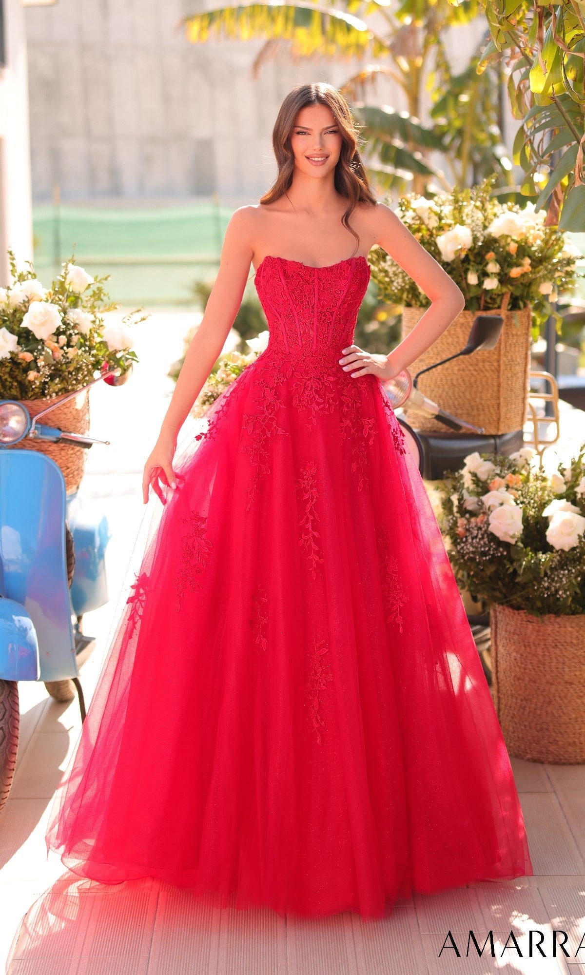 Red Amarra Long Formal Dress 88950