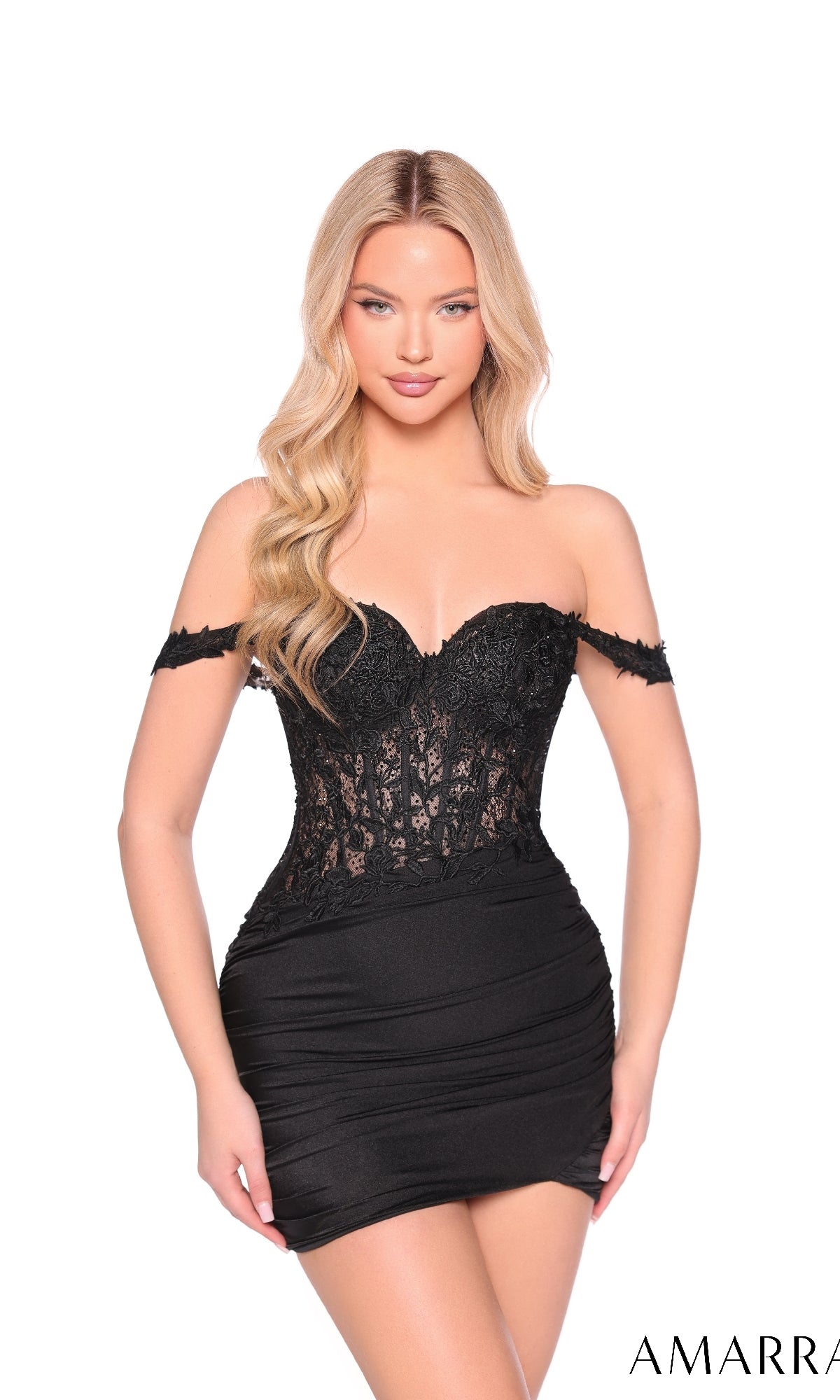 Black Amarra Short Party Dress 88957