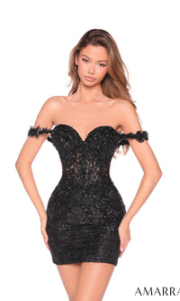Black Amarra Short Party Dress 88958