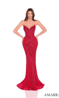 Red Amarra Long Formal Dress 88960