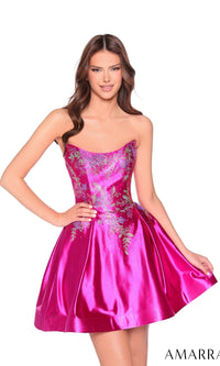 Fuchsia Amarra Short Party Dress 88962