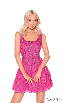 Fuchsia Amarra Short Party Dress 88967