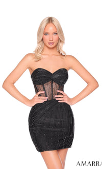 Black Amarra Short Party Dress 88973