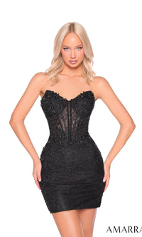 Black Amarra Short Party Dress 89003