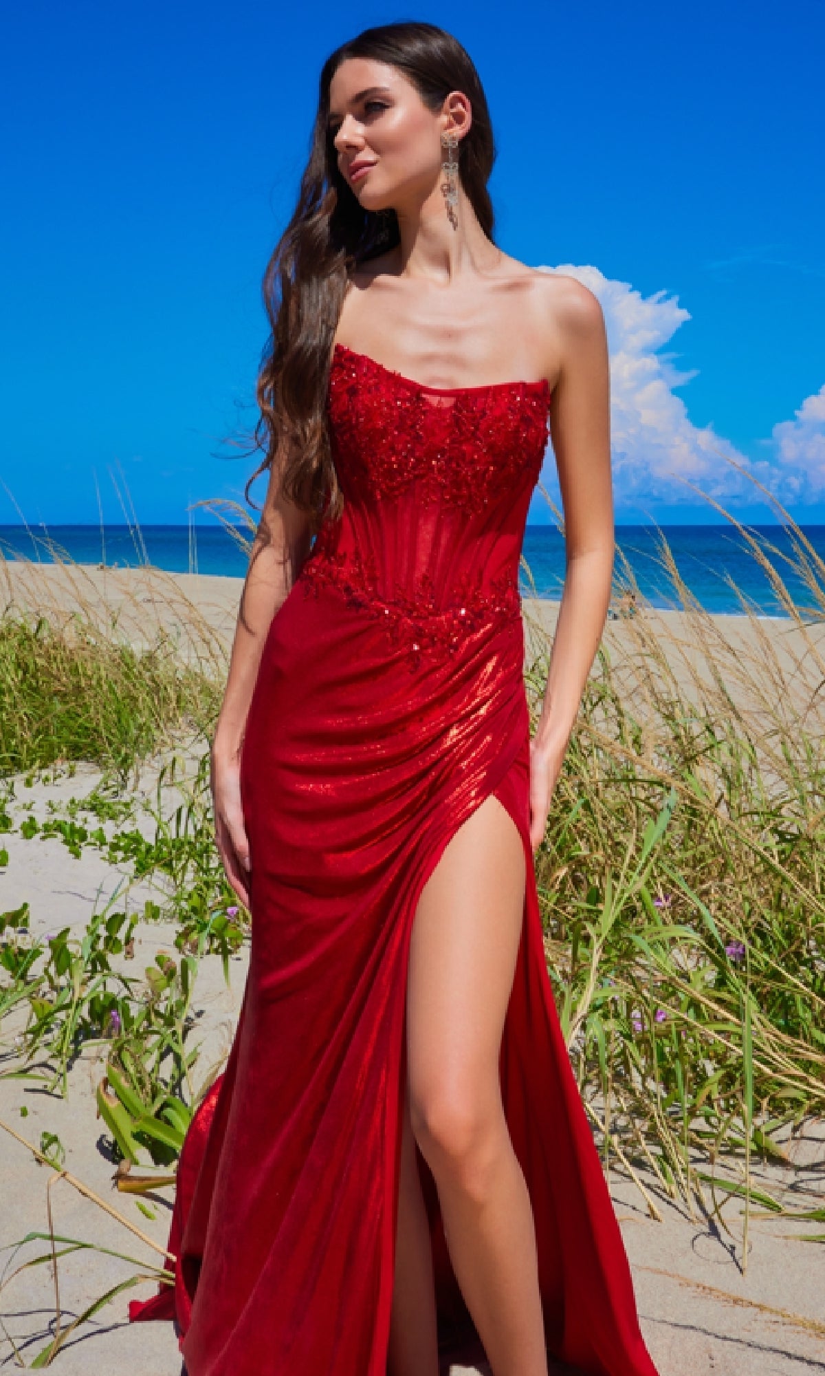 amelia couture red dress Amelia Couture 7035 Women's Formal Evening & Wedding Guest Dress - Turquoise