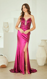 Magenta Amelia Couture Long Prom Dress 9076