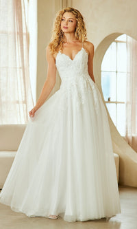 White Amelia Couture Long Prom Dress 9079