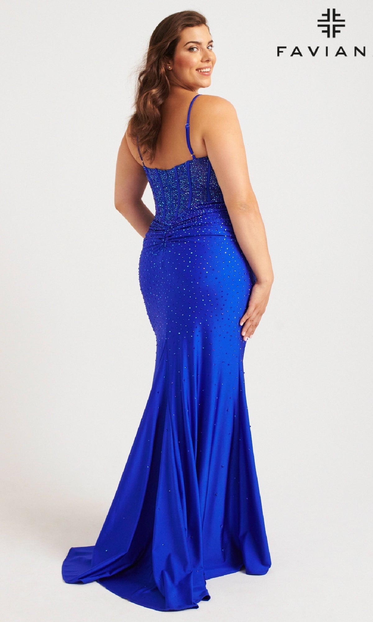 Faviana Long Plus-Size Formal Dress 9555