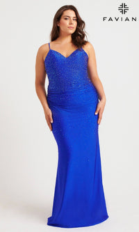 Faviana Long Plus-Size Formal Dress 9555