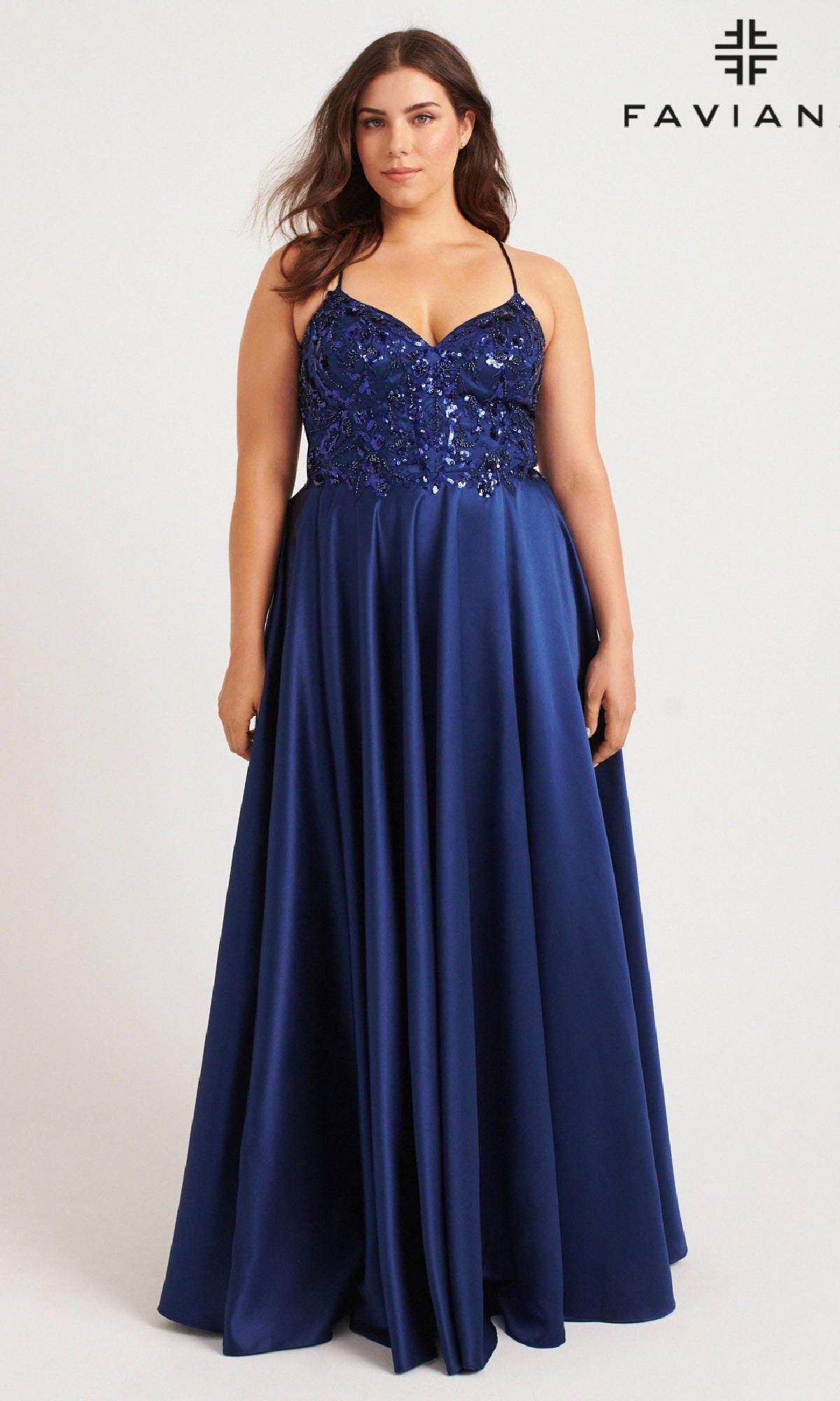 Long Plus-Size Formal Dress 9578 by Faviana Long Plus-Size Formal Dress 9578 by Faviana