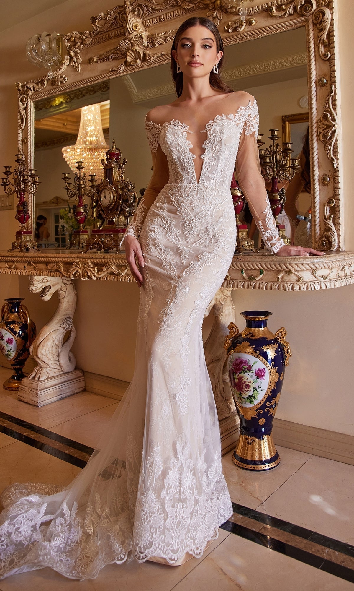 Off White Ladivine Long Wedding Dress A1022