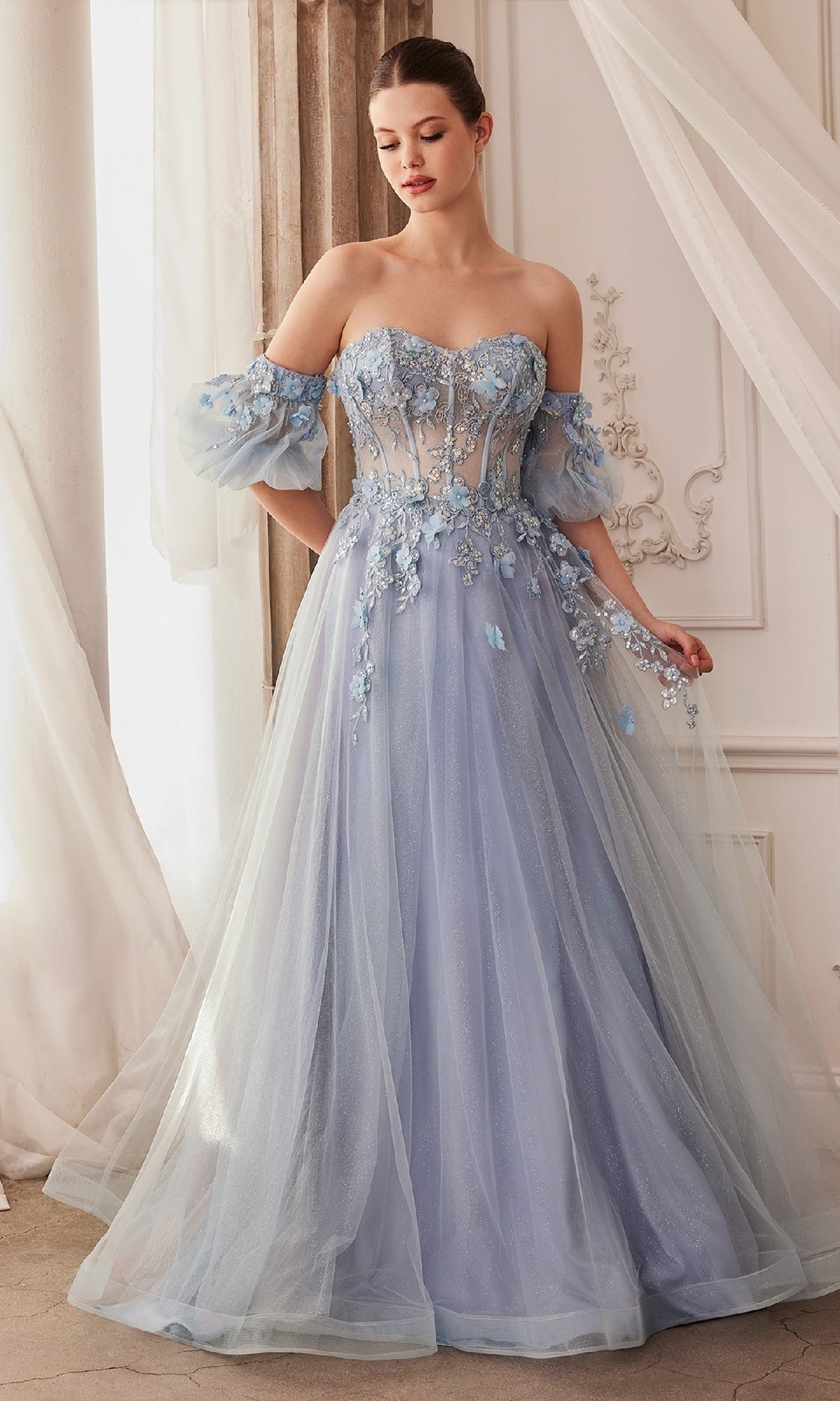 Paris Blue Andrea & Leo Long Formal Dress A1108