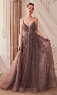 French Cafe Long Formal Dress A1261 by Andrea & Leo