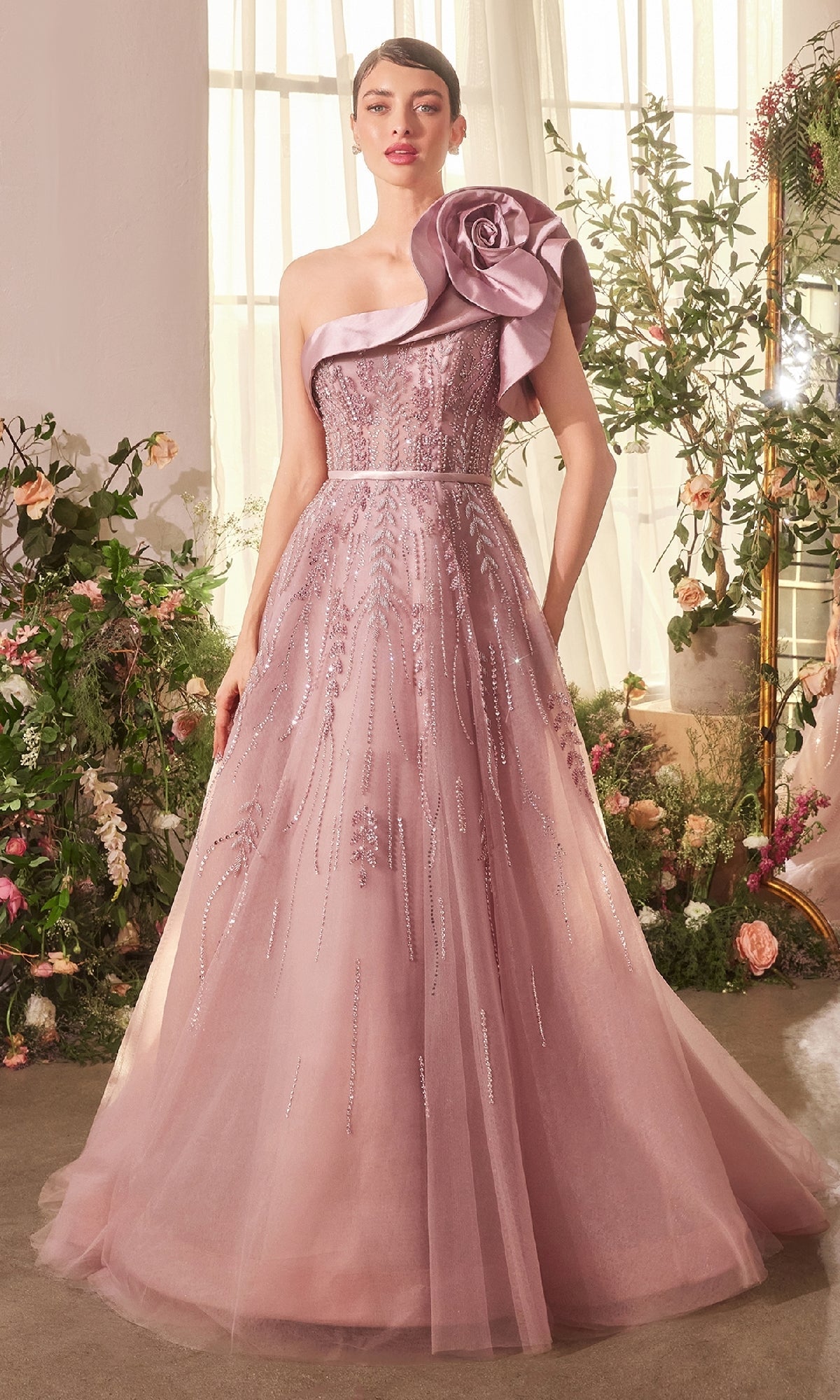 Andrea and Leo Long Formal Dress A1373 Mauve / 6 Andrea and Leo Long Formal Dress A1373 Mauve / 6