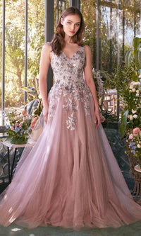 Dusty Mauve Andrea and Leo Long Formal Dress A1401