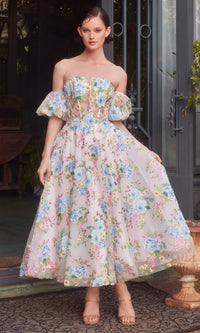 Blue Andrea and Leo Long Formal Dress A1406