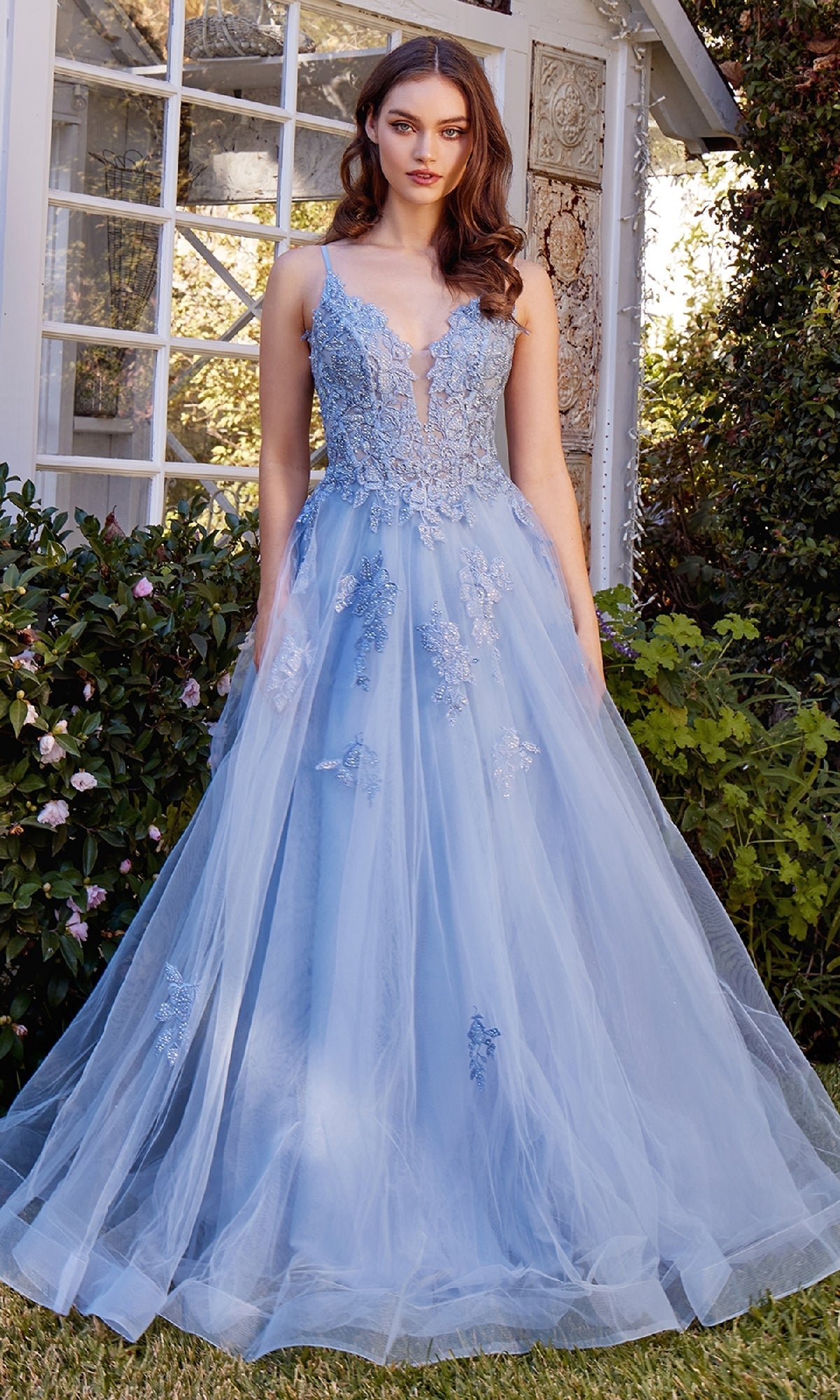 Blue Andrea and Leo Long Formal Dress A1417