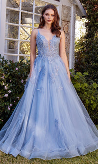 Blue Andrea and Leo Long Formal Dress A1417
